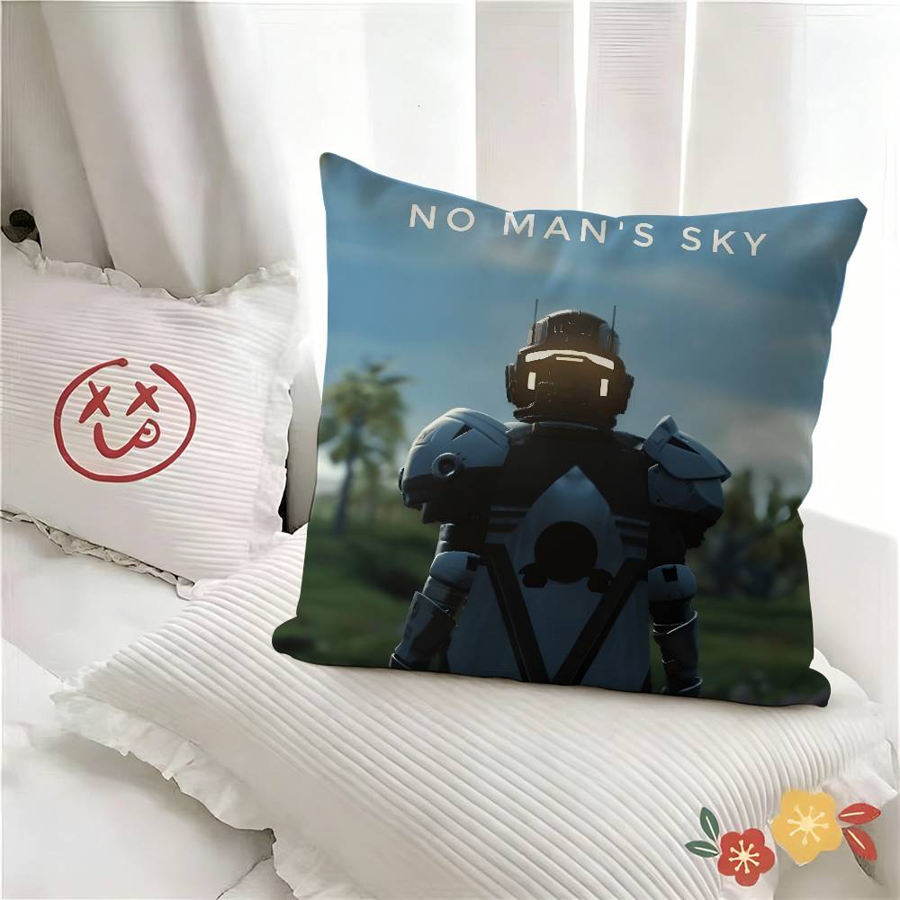 pc No Man S Sky Space Game Classic Anime Pillow Case Fashion Square Pillowcase Bedroom Sofa Room Ins Decoration Leisure