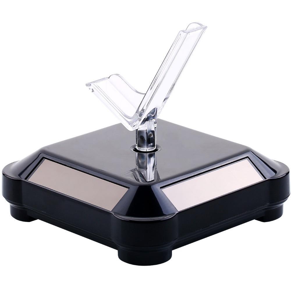 Automatic Rotating Phone Display Stand Solar Powered Watch Rotary Display Stand Phone Rack чёрный