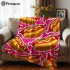 Cartoon Dog Soft Flannel Blanket Breathable Warm Throw for Office Car Sofa Kids Room Birthday Xmas Gift