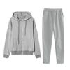 Women's Fashion Solid Color Pullover Casual Fresh Long Sleeve Hooded Sweatshirt Set