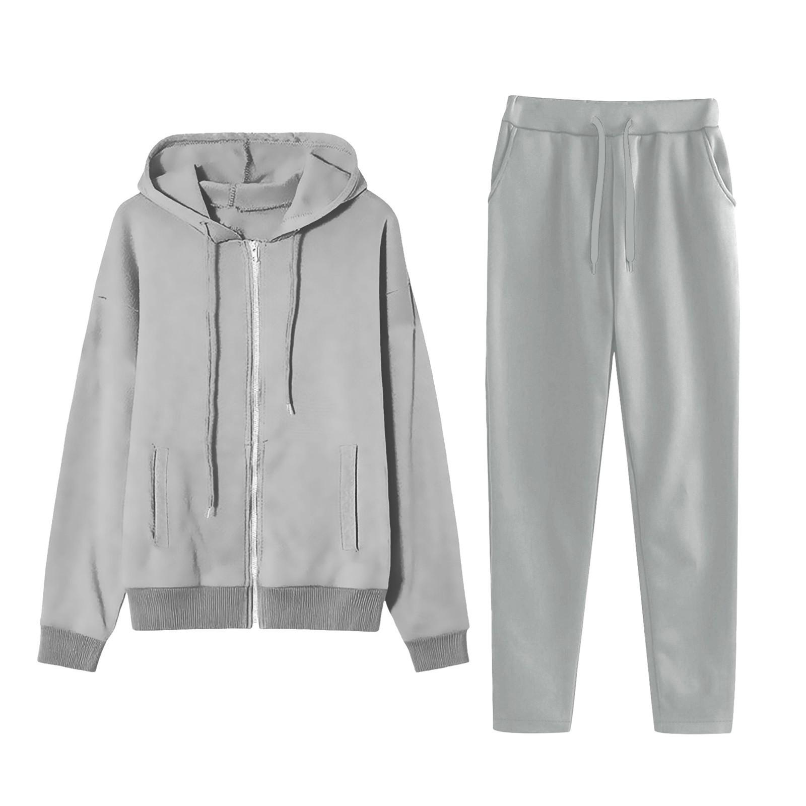 

Женский модный однотонный пуловер, повседневный свежий комплект толстовки с капюшоном и длинными рукавами S