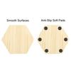 6 Set Unfinished Wood Chips Hexagon Wood Slices DIY Crafts for Blank Wood Chips Handicrafts Wood Engraving with Non-slip Mat