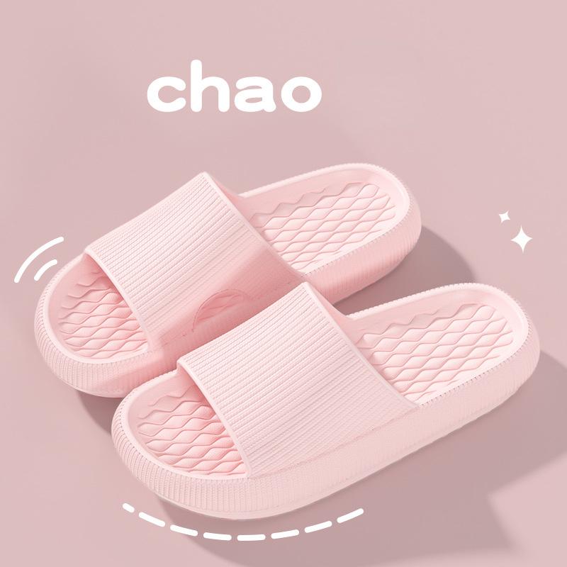 Papuci cu talpă moale super confortabili - Culoare uni - Design cu vârf deschis, ideal pentru interior, casă și baie