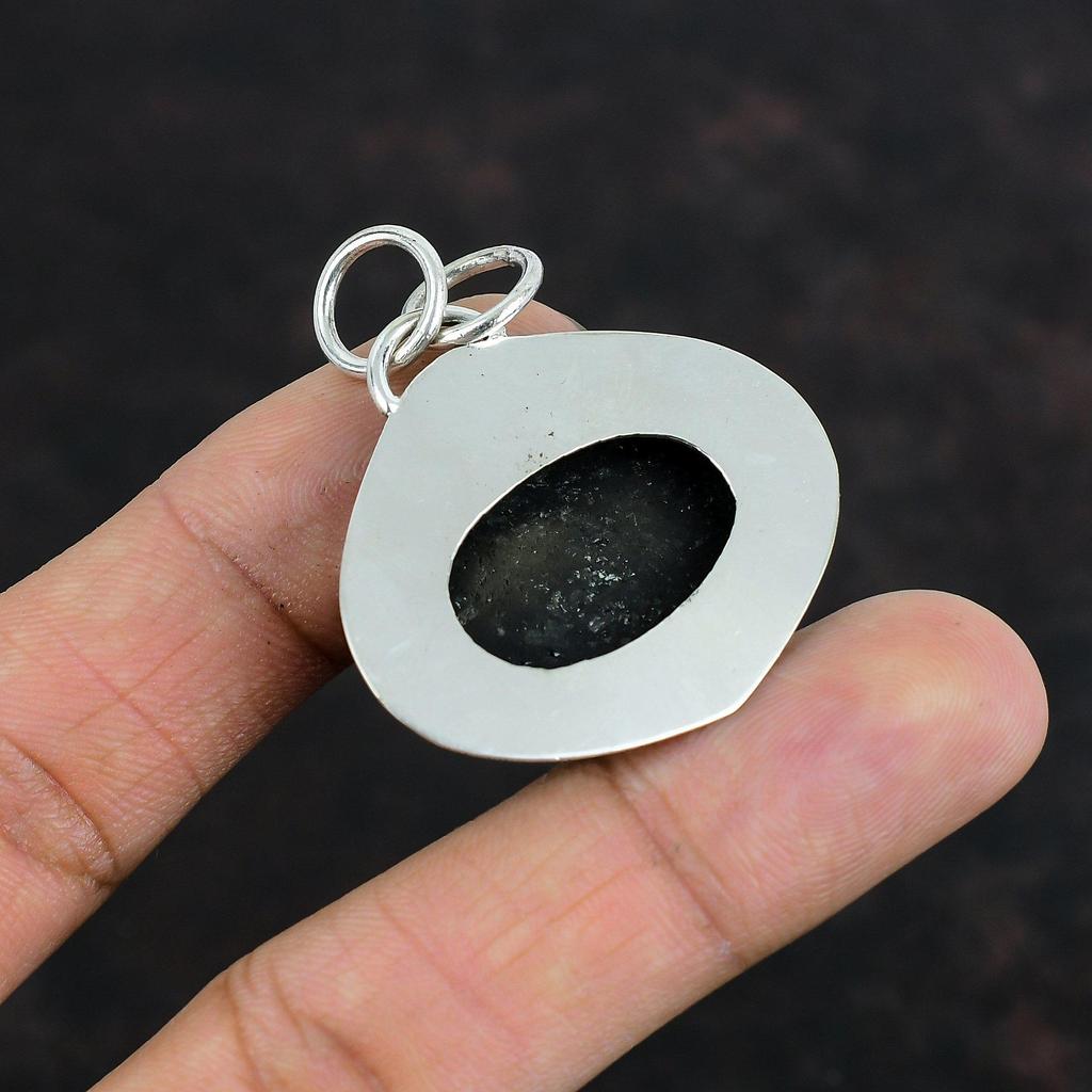 Nuummite Gemstone Pendant Handmade Jewelry Statement Pendant 925 Sterling Silver Pendant Elegant Pendant Dainty Silver Jewelry Gifts For Mom