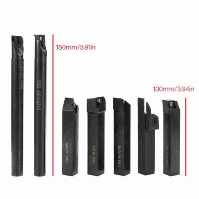 Lathe Turning Tool 16mm Metal Lathe Cutting Turning Tool Carbide Insert Holder Set