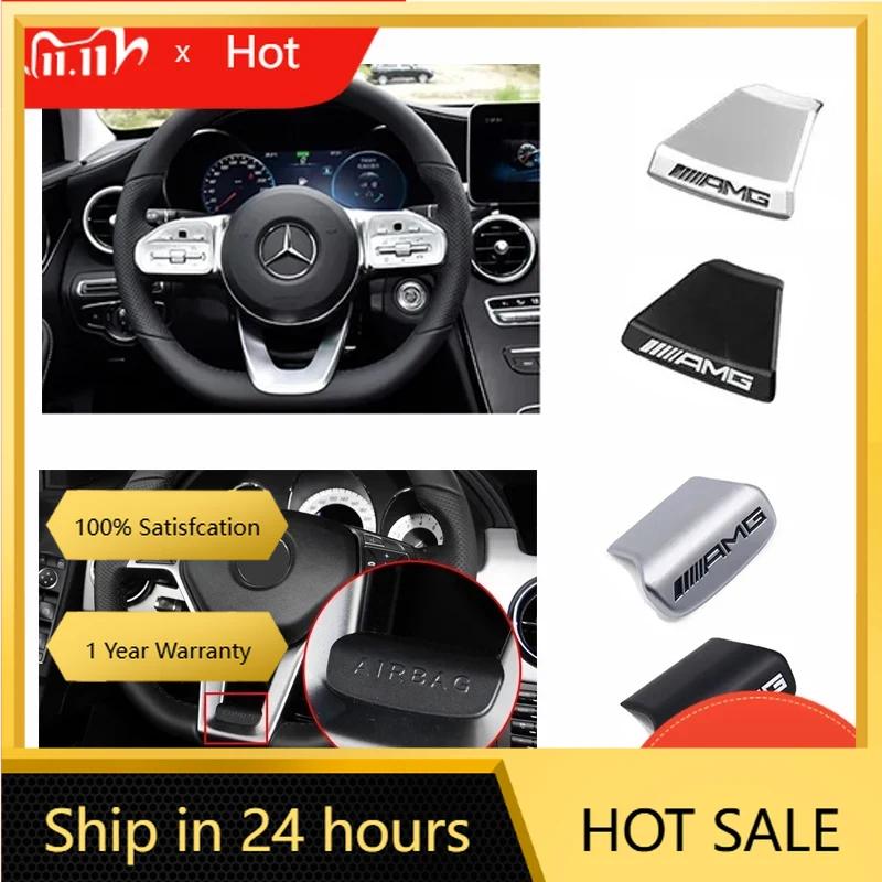 Für AMG Benz AMG Emblem Auto Lenkrad Aufkleber Zubehör Für Mercedes Benz AMG W206 W204 W205 W212 W213 W221 W222 W223 W2