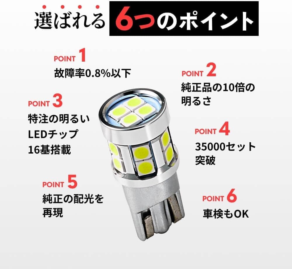 T10 1930lx LED Position Backup License Plate Room Trunk Room Super Bright White Set of 6 HID-ya (lux) Lamps, Lamps, Lights, Lamps, Under-Door Lamps,