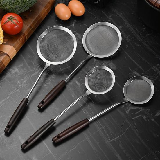 Fine Mesh Strainers Stainless Steel Edge Kitchen Colander Colander with Rounded Sifter for Food Tea Juice