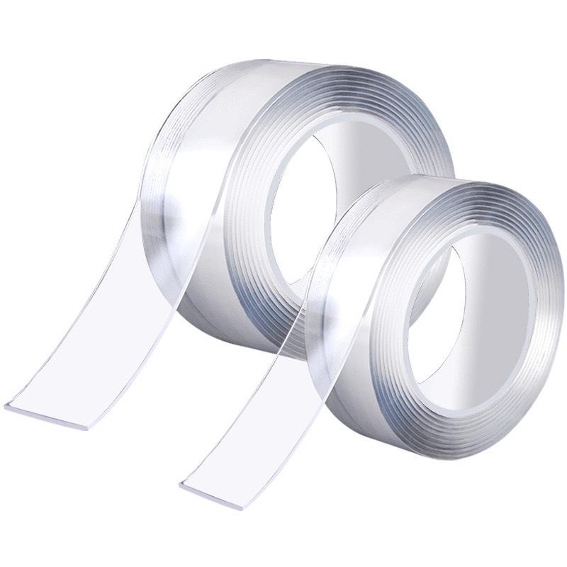 Nano Doppelseitiges Klebeband Wiederverwendbar Waschbar Wasserdicht Transparent Selbstklebend Spurlos für Zuhause Büro