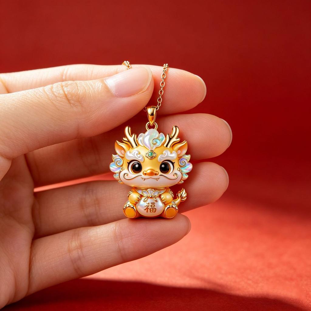 LATS Chinesischer neunschwänziger Fuchs Emaille-Anhänger Halskette für Frauen Freunde Niedlich & Ästhetisch Trendig Exquisiter Schmuck Geschenke
