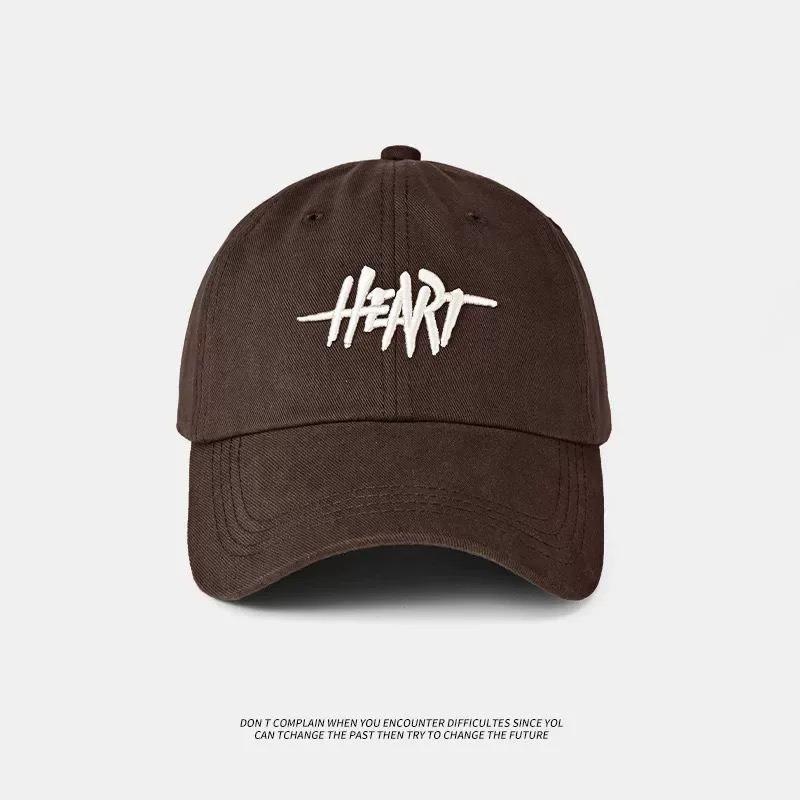 Deep top big head circumference letter baseball cap women's versatile fashion embroidery sunscreen showing face small eaves sunshade cap