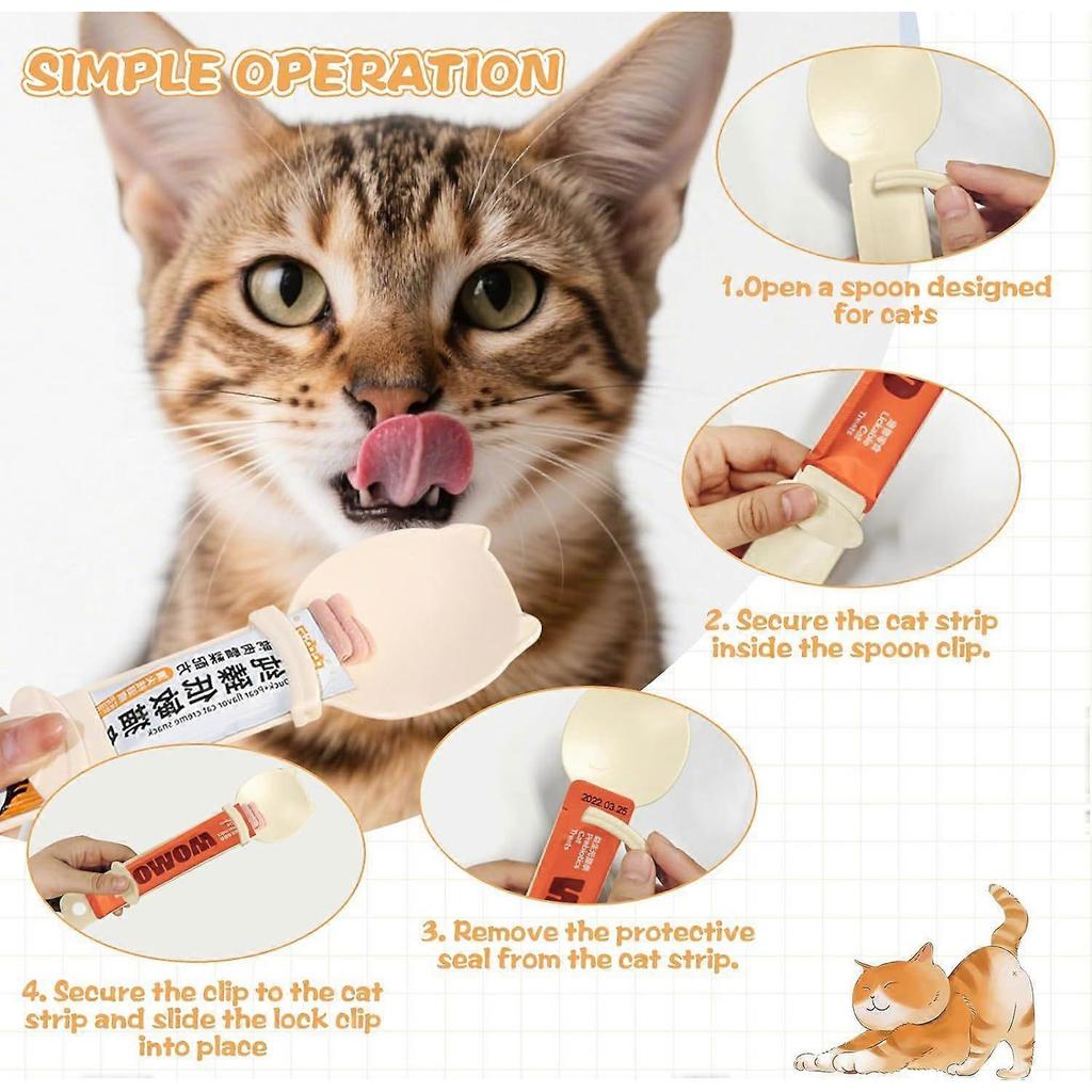 3PCS Multifunctional Cat Treat Squeeze Spoons Set - Colorful Dispensers for Wet Food, Liquid Snacks & Licky Treats - Mess-Free Feeding Supplies for Ca
