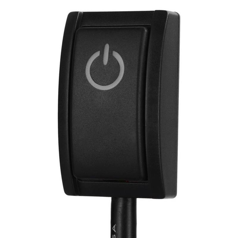 Car Push Button Latching Turn On/Off Switch Dc12V 200Ma 2 4W Led Light Durable And Reliable Easy Installation