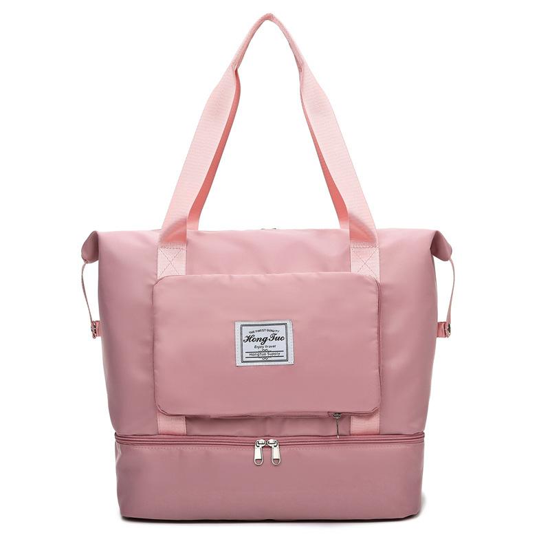 Short-distance travel bag, women's large-capacity shoe compartment, waterproof fitness bag, business trip, labor waiting storage bag, travel bag.