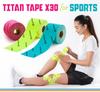 Phiten Titan Tape x Aqua Titan zur Linderung von Muskelsteifheit und Ermüdung im unteren Rückenbereich, Verletzungstabelle und Leistung X30, Dehnbar, Sport, Rosa,