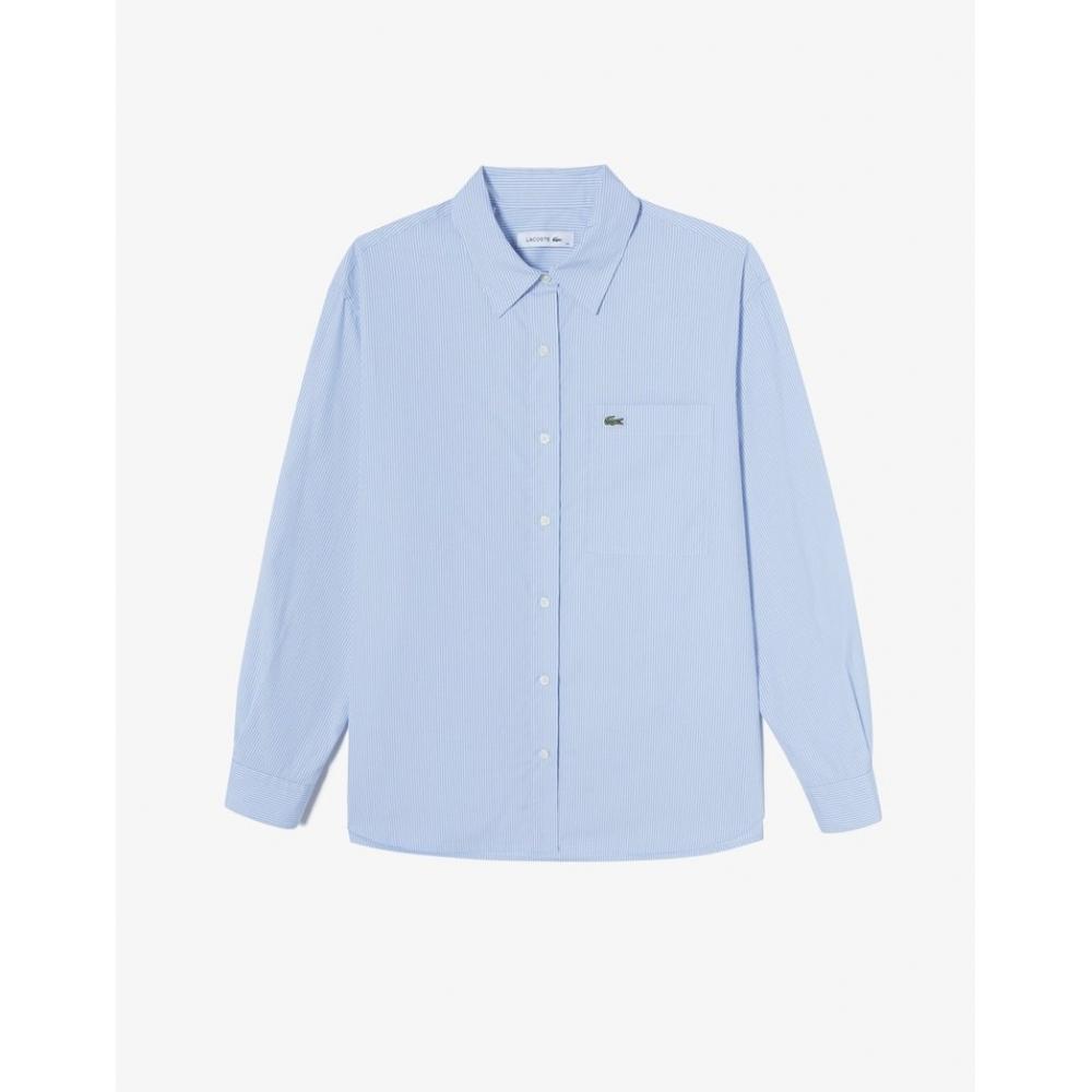 

LacoSte Women S Relaxed Fit Striped Shirt Cf192e 54n Hbp 034