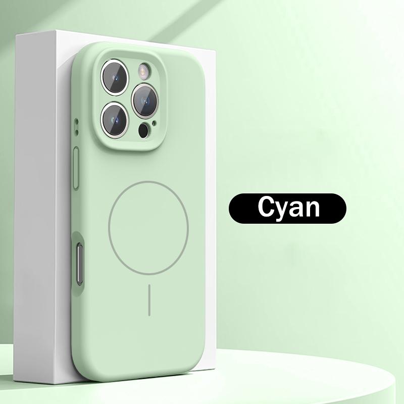 Custodia Originale in Silicone per Apple iPhone 16 16E 15 14 11 12 13 Pro Max X XR XS Per Ricarica Wireless Magsafe Copertura Morbida