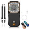 Portable Charging Handheld Fan, Neck Hanging Fan, with Phone Holder, Suitable for Office, Outdoor Camping and Picnicking.