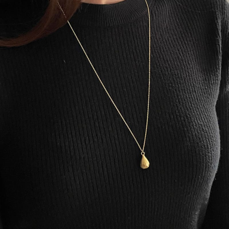 oar Raindrop Long Necklace [18kGold Plated]