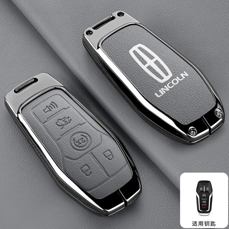 Zinc Alloy Car Key Housing Cover Bracket Protective Shell Key Housing For Lincoln MKC MKZ MKX MKT Corsair Nautilus Navigator zj5