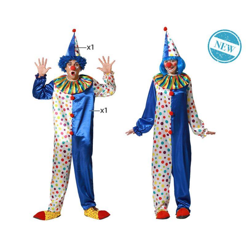 BB Carnival-Disfraz para Adultos M/L Payaso Azul