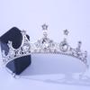 DIEZI Luxury Elegant Purple Rose Red Crystal Crown Hair Accessories Tiara Women Party Rhinestone Bridal Crown New Hair Jewelry