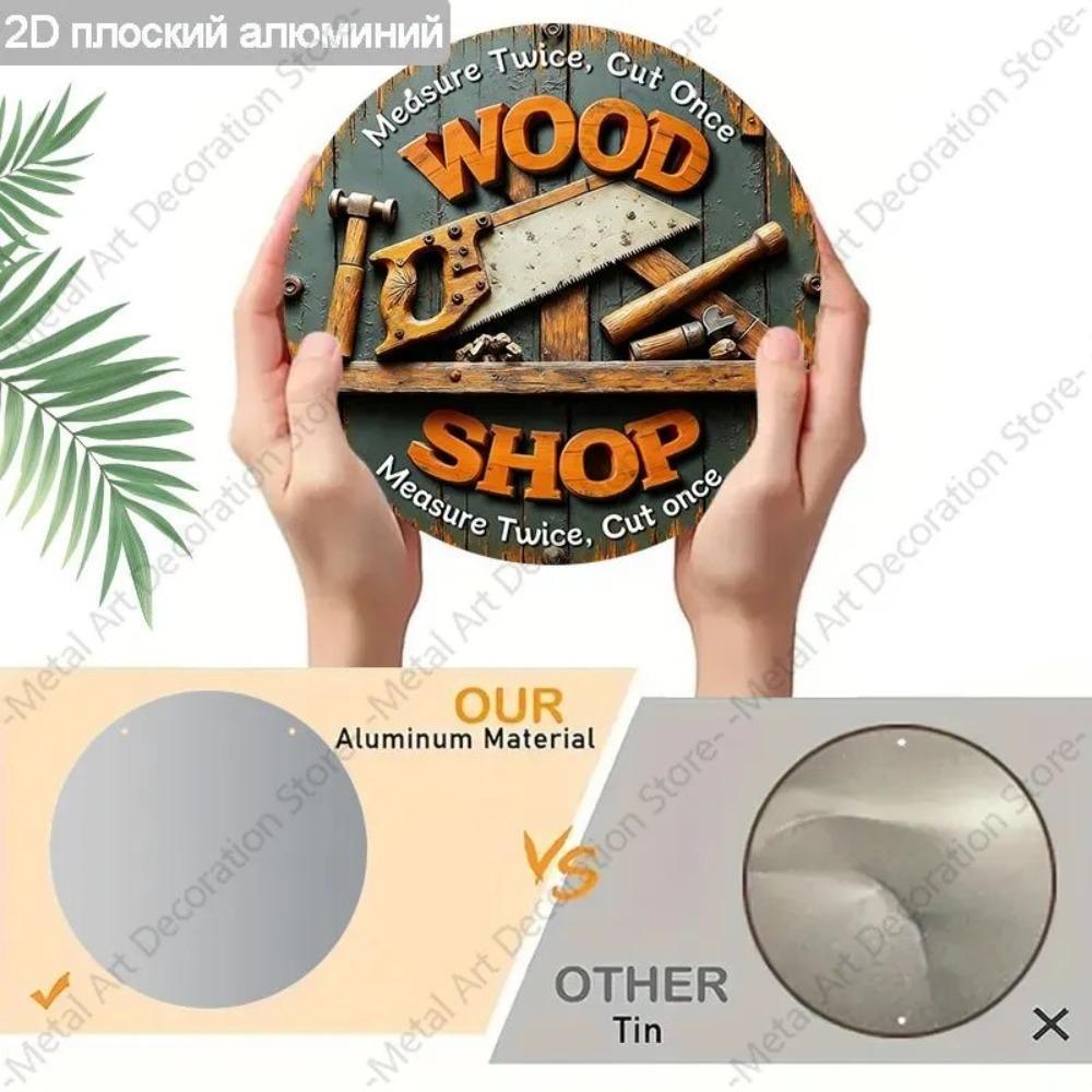 Retro 2D Metal Sign 20cm, Home Decoration