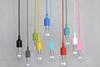 Colorful spider chandelier with 6 arms for a child's bedroom, loft ceiling lamp