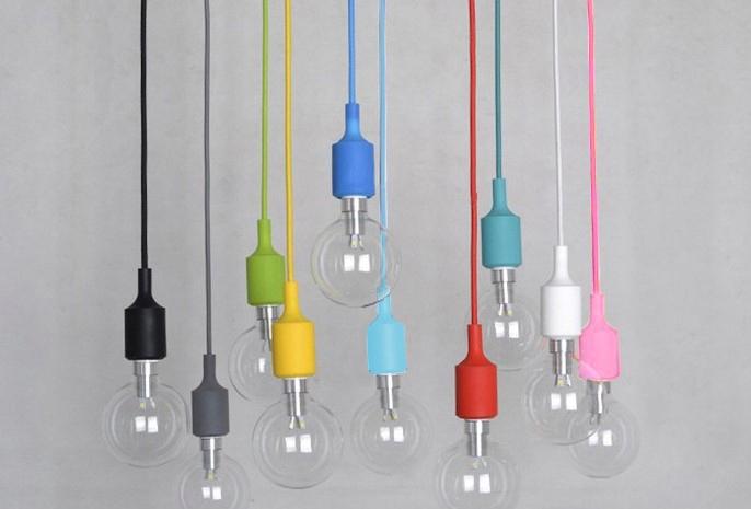 Colorful spider chandelier with 6 arms for a child's bedroom, loft ceiling lamp