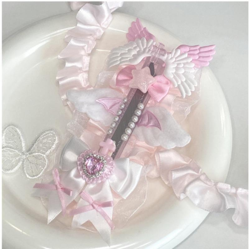 Roztomilý kočičí tlapka, univerzální nůž, krásný styl křídel s mašlí, otevírací nůž na krabice, otvírák na dopisy, obálky, poštovní nůž, školní kancelářské potřeby