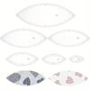 6PCS Transparent Acrylic Oval Templates Set, 1" 2" 3" 4" 5" 6" Transparent Acrylic Quilting Rulers Templates 2.5mm Thick Stencil