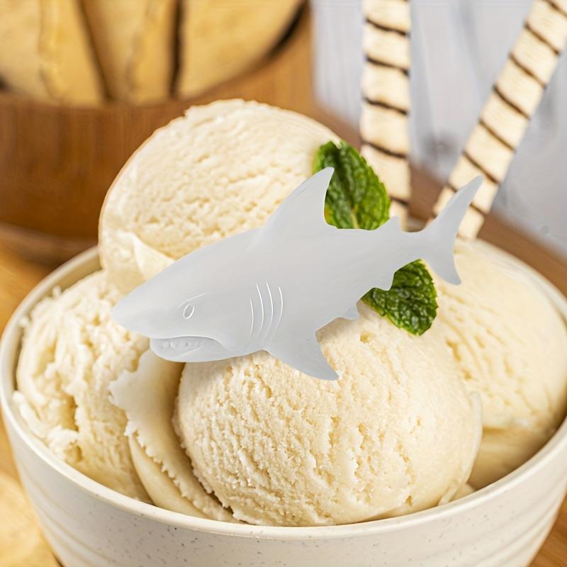 Haj Silikon Isbitsform, 4-facks Non-Stick Bricka för Att Göra Is Choklad Kakor, Kreativt Köksfest Dessertverktyg