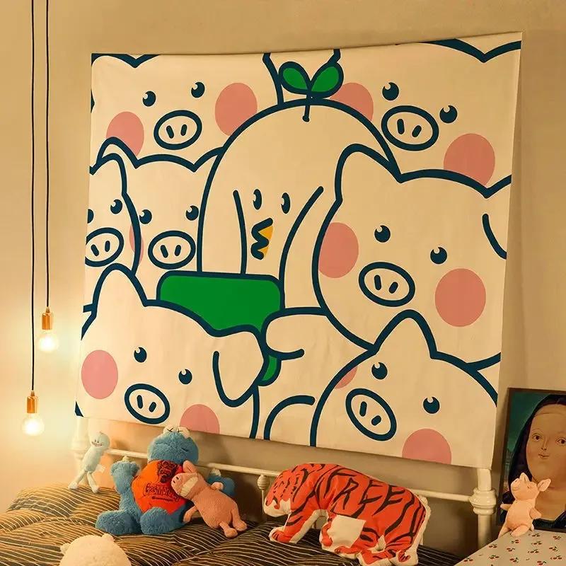 Милый маленький свежий фон ткань украшение стены дома гобелен офис гостиная гобелен — фото 8