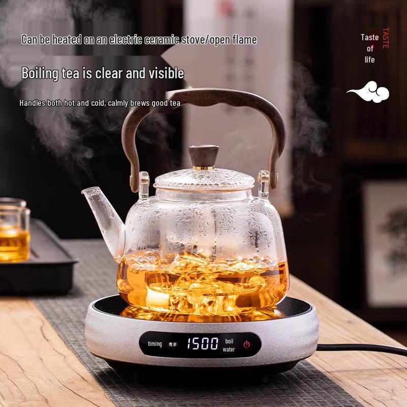 2026 Electric Ceramic Tea Set: High-Temperature Resistant Glass Kettle & Household Teapot for Brewing