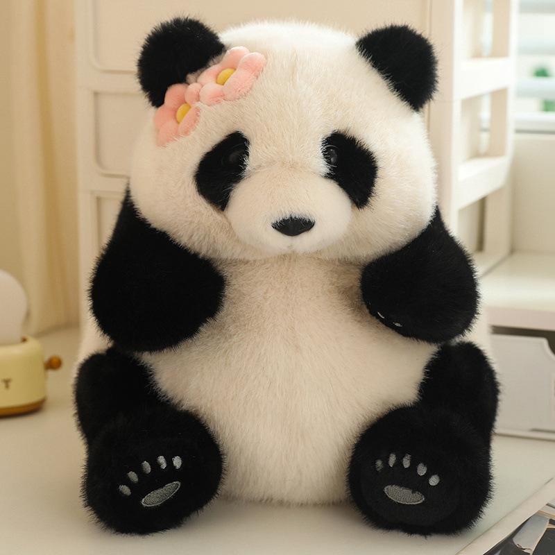 

Very baby simulation giant panda high-value plush toy doll birthday gift Children s Day gift girl 25cm/410g