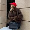 Faux fur coat lapel fashion warm women's clothing autumn and winter imitation fur jacket