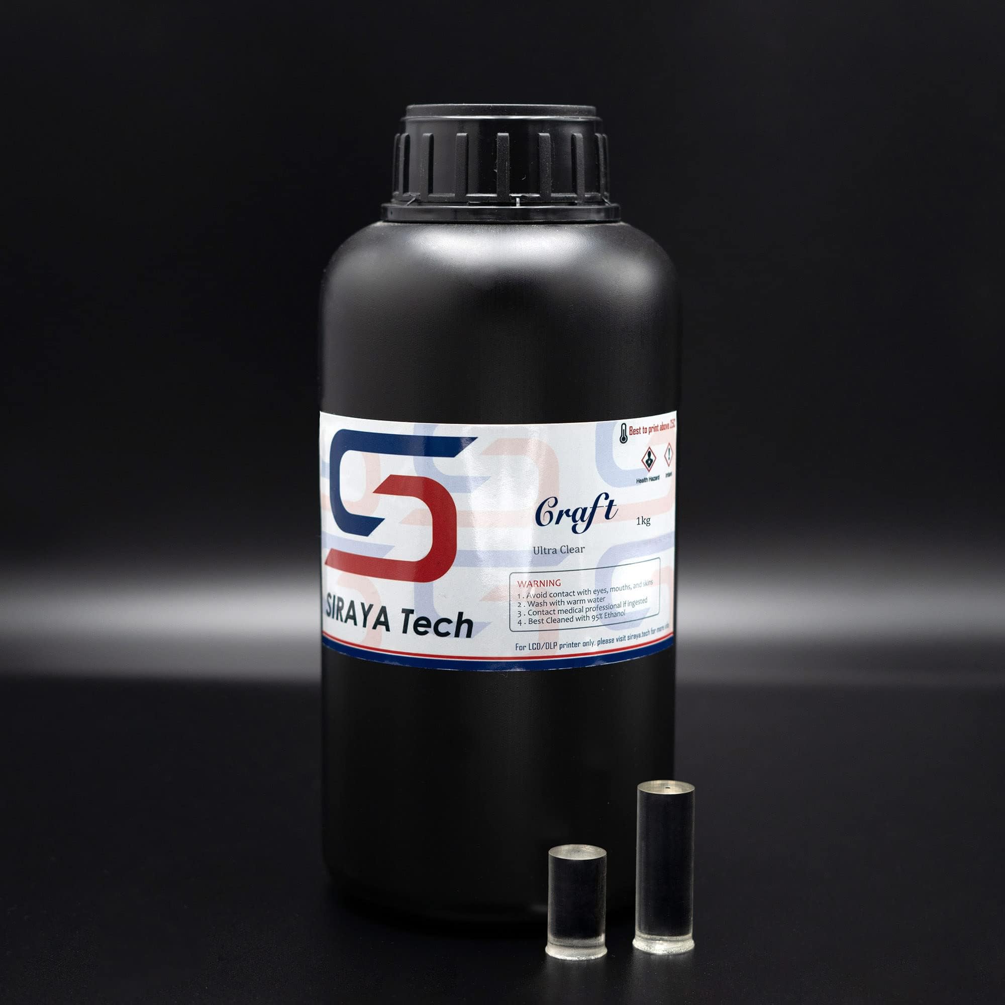 

Siraya Tech Craft Process Resin, Швидковисихаюча прозора смола, Стійка до пожовтіння, Ідеальна для РК/DLP 3D-принтерів (1кг, Прозорий)