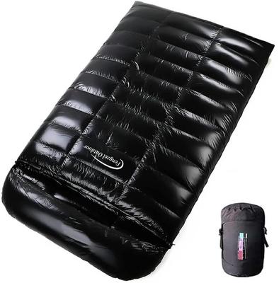 Fengzel Outdoor Sac de Couchage Couette 3D le Plus Récent pour Deux, Type Enveloppe, Jambes Extensibles, 220130cm, 93% Duvet de Haute Qualité, Poids Plume 1000-4000g,