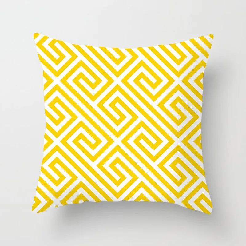 Yellow Flower Pillowcase Office Living Room Home Pillowcase Car Ornaments