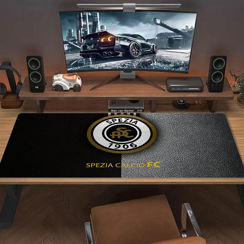 Spezia Calcio Mouse Pad, Large Gaming Desk Mat, Non-slip XXL Mousepad for Laptop & Tablet, Mini PC Playmat with Stitched Edges