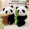 Cute Holding Panda Bamboo And Stump Plush Toy For Birthdays Collectors And
