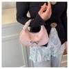 Elegante Leder-Schleifen-Umhängetasche Große Kapazität Einfarbige Crossbody-Tasche Koreanischer Stil Damen-Handtasche Damen