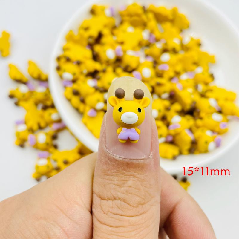 20 Pcs New Mini Kawaii Cute Animals Fawn Flat Back Resin Cabochons Scrapbook Diy Party Wedding Hairpin Accessories Craft A55