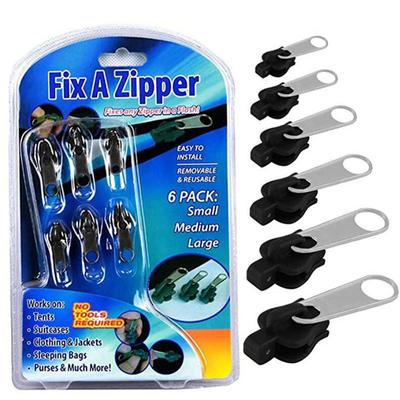 Instant Fix Naaigereedschap Hoge Kwaliteit Fix A Rits Reparatieset Draagbaar 3 Maten Universeel Populair 6PCS/Set Schuiftand Ritsen