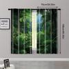 2pc,  Curtains Mystery Rainforest Jungle Forest Trees Nature Scenery 100% Polyester,Without Electricity Birthday Party Perfect