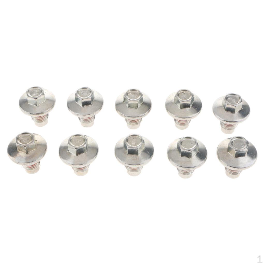 10Pcs Oil Pan Drain Plug Screw Bolt for 03-19