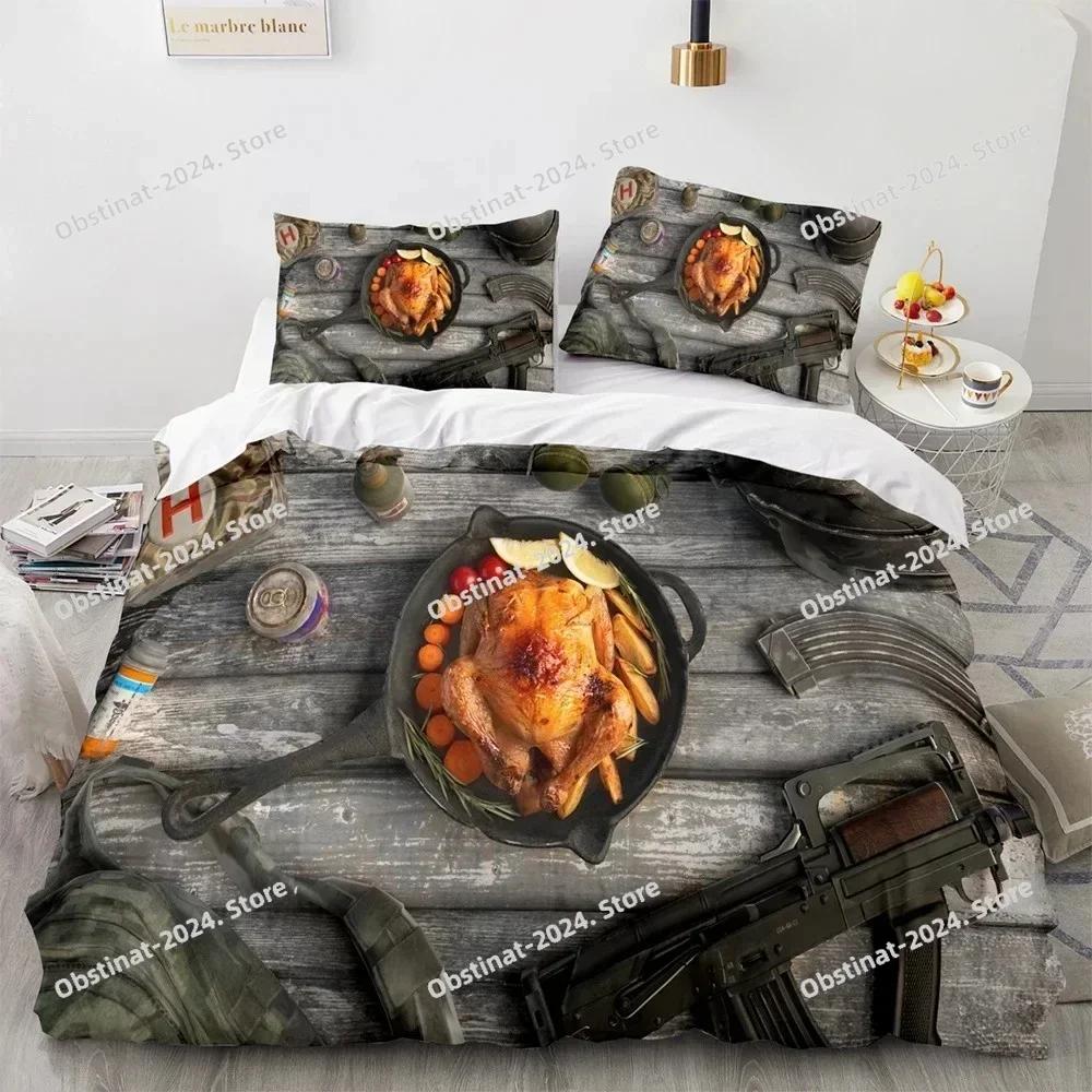 3D PUBG Game BATTLEGROUNDS Bedding Set Printed Comforter Quilt Bed Cover Duvet Cover Pillow Case 3 Pieces Sets Kids Adult Size