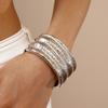 Metal Wide Open Bangle Zinc Zinc Alloy Exaggerated Bracelet Exaggerated Cuff Bangles  Gift