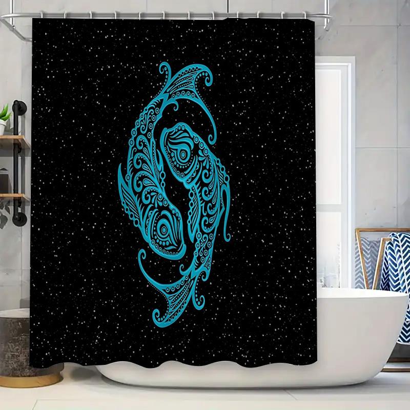 

Boho Shower Curtain Tropical Leaves Pattern Waterproof Bathroom Decor Farmhouse Coastal Vibes Vintage Washable Fabric Home Texti W60H190(CM)-1 Pcs