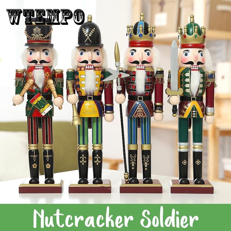 4Pcs 30cm Xmas Christmas Gift Traditional Nutcracker Wooden Guard Ballet Decoration Colorful Cute